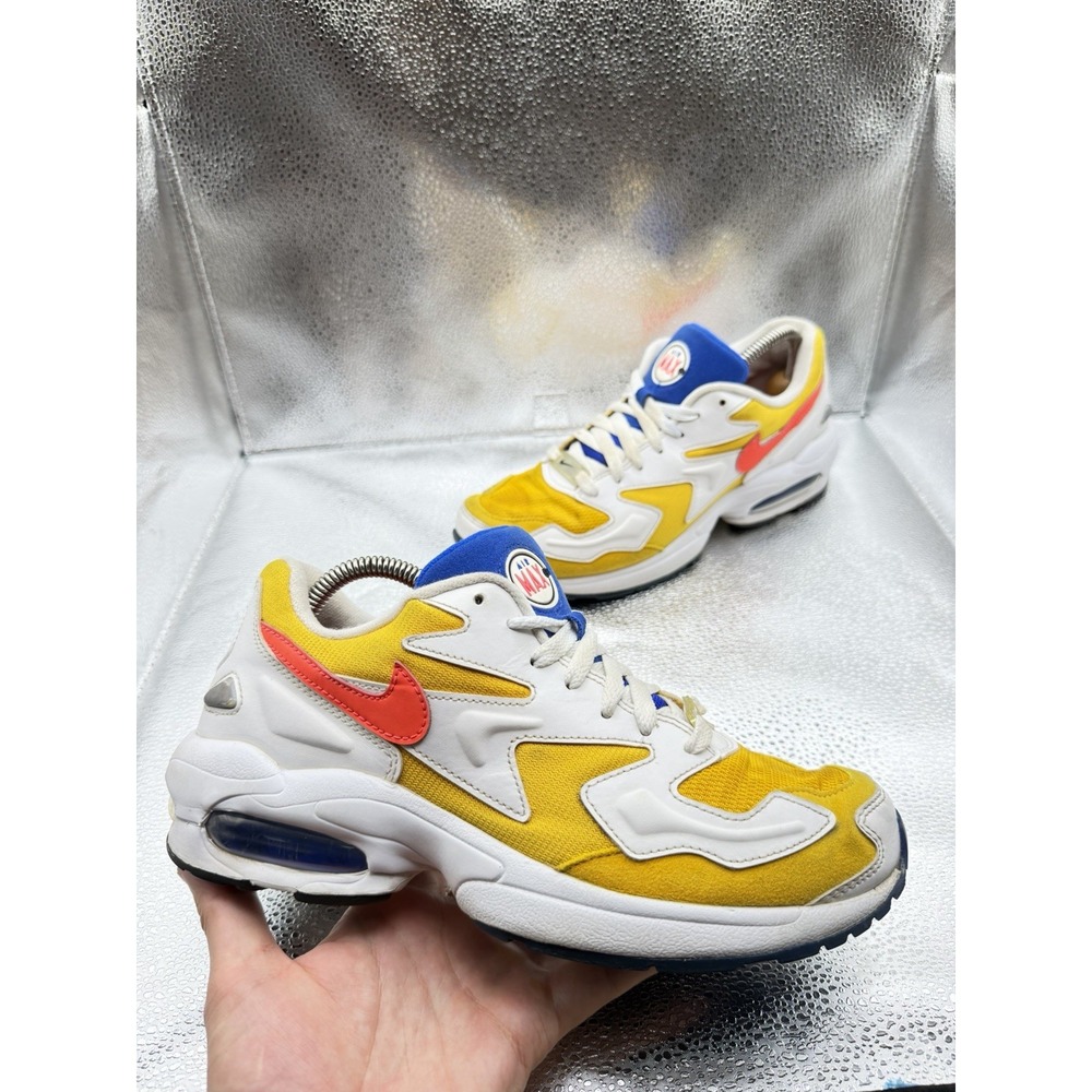 Nike Air Max2 Light University Gold Flash Crimson AO1741-700 Size 8 Shoes